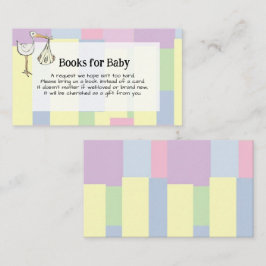 Tarjeta De Recepción Funky Cubism Handwritten Books for Baby 
