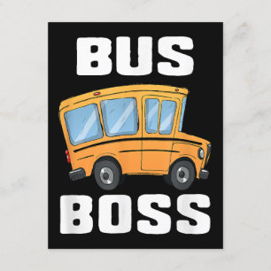 Tarjeta De Recepción Funny Bus Boss School Bus Driver