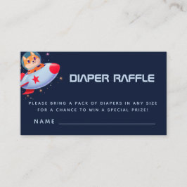 Tarjeta De Recepción Funny Perro Astronauta Rocket Space Diaper Raffle
