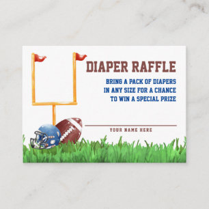 Tarjeta De Recepción Fútbol Baby Shower Diaper Raffle