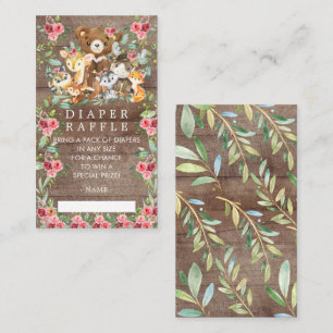 Tarjeta De Recepción Fútbol para Woodland Amigos Baby Shower Diaper Raf