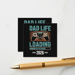 Tarjeta De Recepción Futuro Padre Vida de Papá Cargando 2026