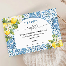 Tarjeta De Recepción Gabinete Baby Shower Diaper Raffle