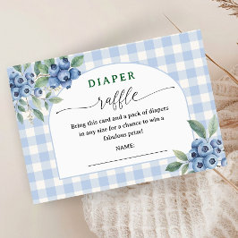 Tarjeta De Recepción Gabinete Blueberry Baby Shower Diaper Raffle
