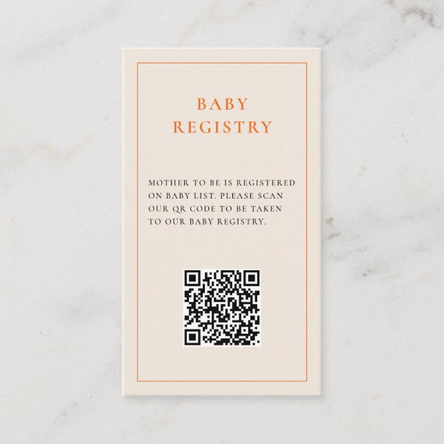 Tarjeta De Recepción Gabinete de Baby Shower para Little Cutie Citrus N (Anverso)