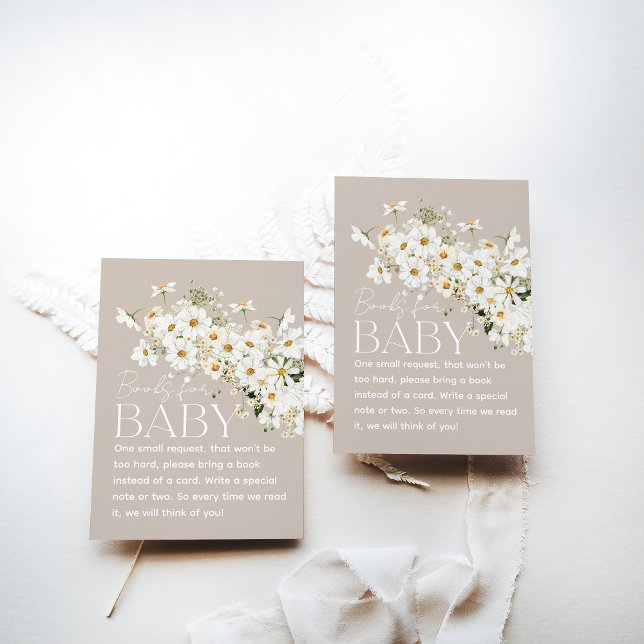 Tarjeta De Recepción Gabinete de Baby Shower Rústico Daisy Boho Wildflo (Subido por el creador)