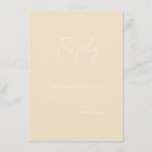 Tarjeta De Recepción Gabinete de Boda de Earth Tone Champagne RSVP