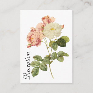 Tarjeta De Recepción Gabinete de Boda de Rosas de Moda de cabaña