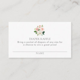 Tarjeta De Recepción Gabinete de boletos de Raffle Floral simple rosa