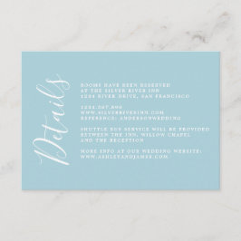 Tarjeta De Recepción Gabinete de detalles del Boda de caligrafía de Mod