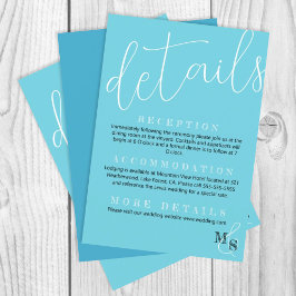 Tarjeta De Recepción Gabinete de detalles del Boda de guiones blancos, 