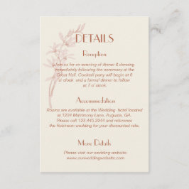 Tarjeta De Recepción Gabinete de detalles del Monograma de Flores sin T