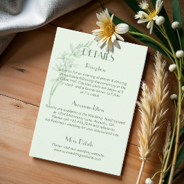 Tarjeta De Recepción Gabinete de detalles del Monograma de Flores sin T