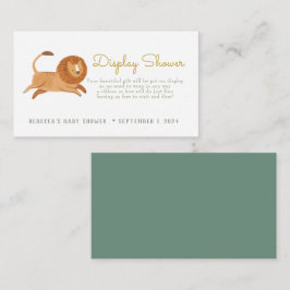 Tarjeta De Recepción Gabinete de ducha con pantalla de león cúpula