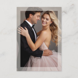 Tarjeta De Recepción Gabinete de fotos de marco mate boda beige dorado