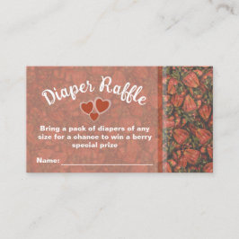Tarjeta De Recepción Gabinete de fresas Baby Shower Diaper Raffle