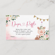 Gabinete de pañales Baby Shower Diaper Raffle de l