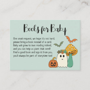 Tarjeta De Recepción Gabinete de solicitud de Baby Shower Retro Hallowe