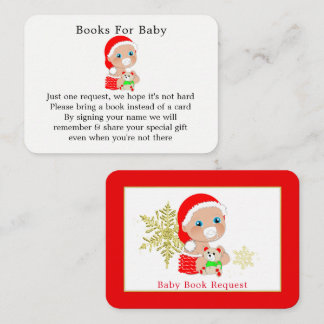 Tarjeta De Recepción Gabinete de solicitud de libro de Santa Baby Showe