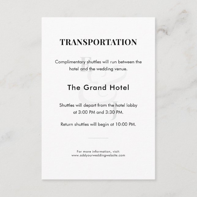 Tarjeta De Recepción Gabinete de transporte | Código QR de detalles del (Anverso)