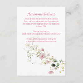 Tarjeta De Recepción Gabinete floral rosa pálido