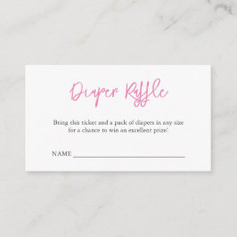 Tarjeta De Recepción Gabinete sencillo de Baby Shower Diaper Raffle