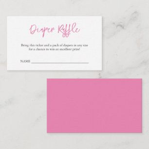 Tarjeta De Recepción Gabinete sencillo de Baby Shower Diaper Raffle