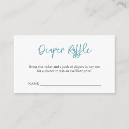 Tarjeta De Recepción Gabinete sencillo de Baby Shower Diaper Raffle
