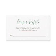 Gabinete sencillo de Baby Shower Diaper Raffle