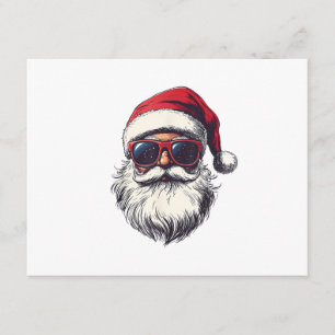 Tarjeta De Recepción Gafas de sol retro con cara de Santa Claus Cool Na