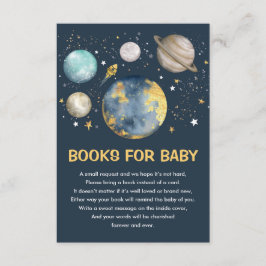 Tarjeta De Recepción Galaxia espacial Moon estrena libros para bebé
