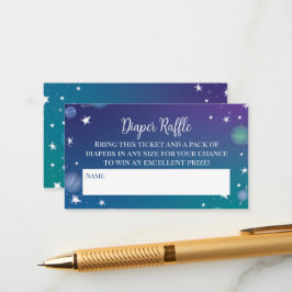 Tarjeta De Recepción Galaxia externa Baby Shower Diaper Raffle