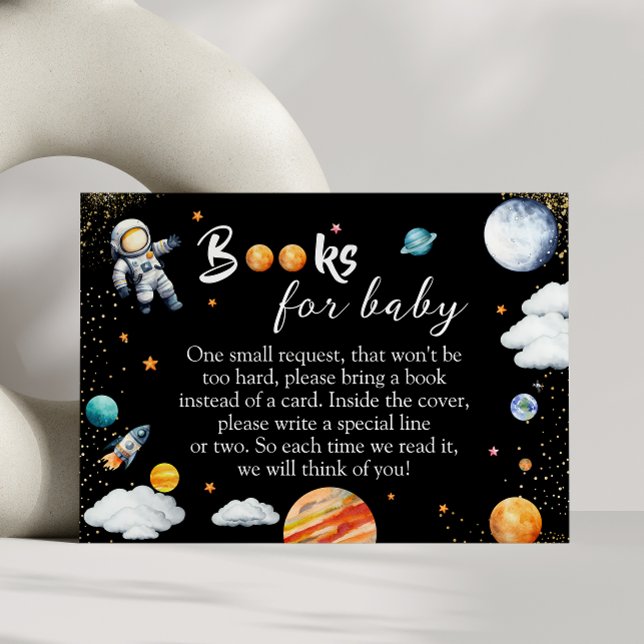 Tarjeta De Recepción Galaxy Rocket Books for Baby Black Space Shower (Subido por el creador)