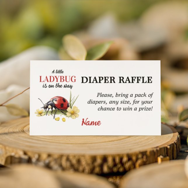 Tarjeta De Recepción Garden Daisy Little Ladybug Baby Shower Diaper (Subido por el creador)