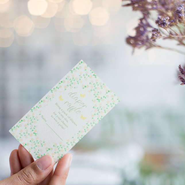 Tarjeta De Recepción Garden Party Diaper Raffle Baby Shower (Subido por el creador)