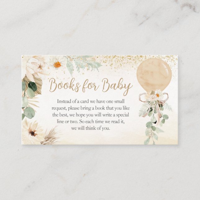 Tarjeta De Recepción Gases neutrales de género en globos para bebé (Anverso)