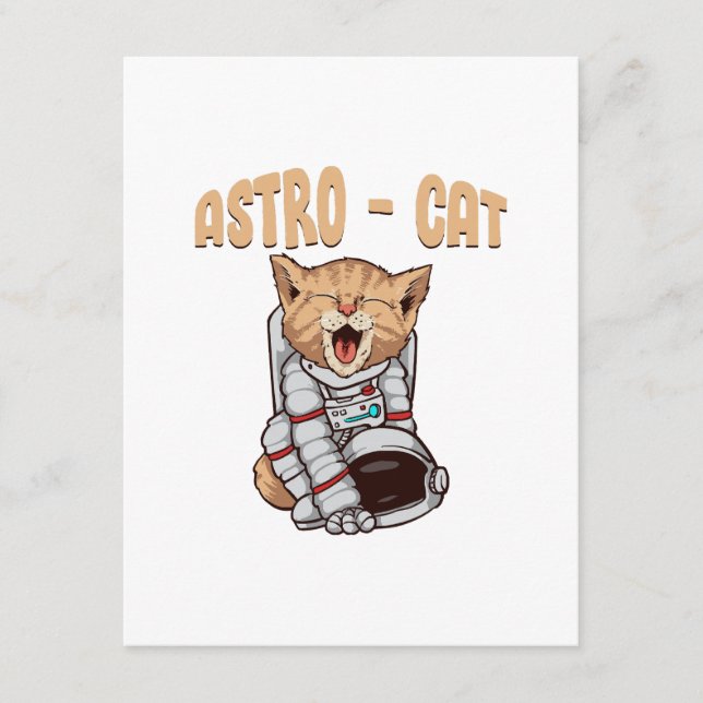 Tarjeta De Recepción Gato Astro (Anverso)