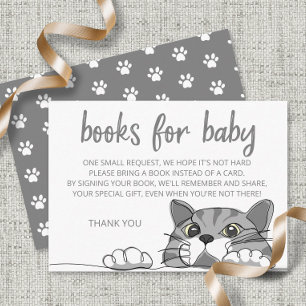 Tarjeta De Recepción Gato de gatos gatos gatos gatitos Libros neutrales