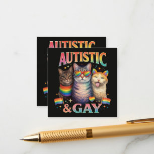 Tarjeta De Recepción Gato Divertido Autista Y Gay