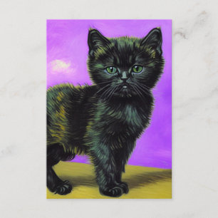 Tarjeta De Recepción Gato estilo Van Gogh