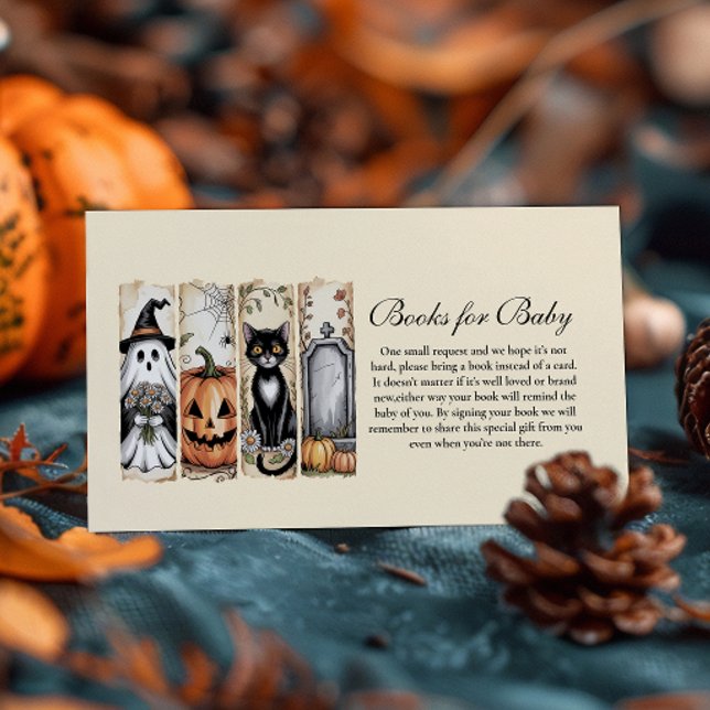 Tarjeta De Recepción Gato fantasma Gótico Halloween Diapper Raffle (Subido por el creador)