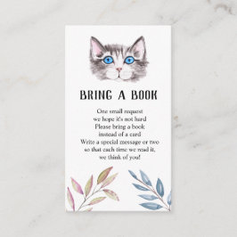 Tarjeta De Recepción Gato gatito gatito gatito Baby Shower trae un libr