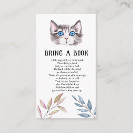 Tarjeta De Recepción Gato gatito gatito gatito Baby Shower trae un libr