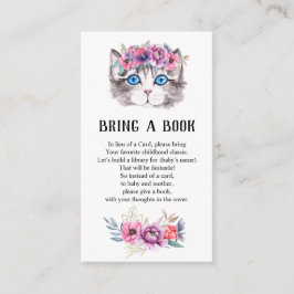 Tarjeta De Recepción Gato gatito gatito gatito Baby Shower trae un libr