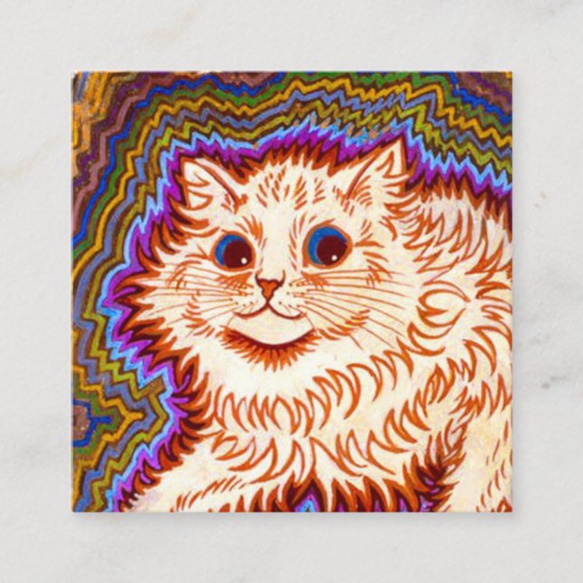 Tarjeta De Recepción Gato Kaleidoscope (Anverso)