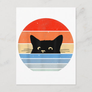 Tarjeta De Recepción Gato Retro, Amante de Gatos, Dueño de Gatos, Gato