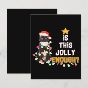 Tarjeta De Recepción Gatos Feliz Navidad