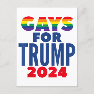 Tarjeta De Recepción Gays para las elecciones de Trump 2024