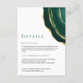 Tarjeta De Recepción Gema de agate verde everglade