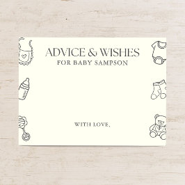 Tarjeta De Recepción Gender Neutral Baby Shower Advice and Wishes